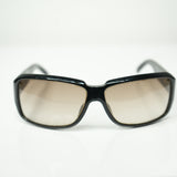 Vintage Gucci Text Logo Rectangular Sunglasses Black