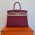 Hermes Birkin 35 Rouge Grenat Togo Leather 2016 (X)