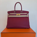 Hermes Birkin 35 Rouge Grenat Togo Leather 2016 (X)