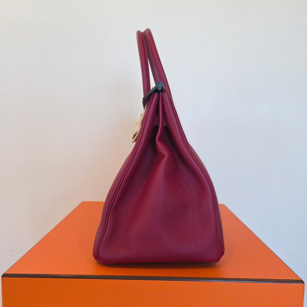 Hermes Birkin 35 Rouge Grenat Togo Leather 2016 (X)