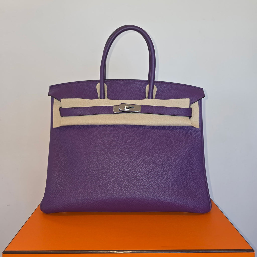 Hermes Birkin 35 Ultra Violet Clemence Leather 2012 (P)