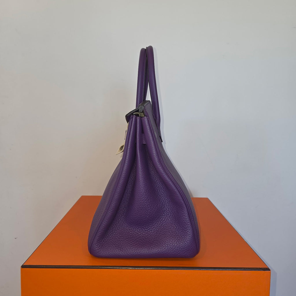 Hermes Birkin 35 Ultra Violet Clemence Leather 2012 (P)