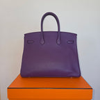 Hermes Birkin 35 Ultra Violet Clemence Leather 2012 (P)