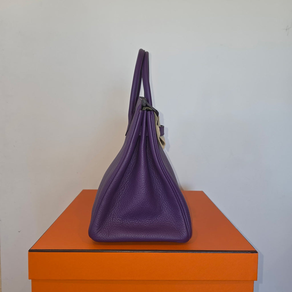 Hermes Birkin 35 Ultra Violet Clemence Leather 2012 (P)