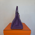 Hermes Birkin 35 Ultra Violet Clemence Leather 2012 (P)