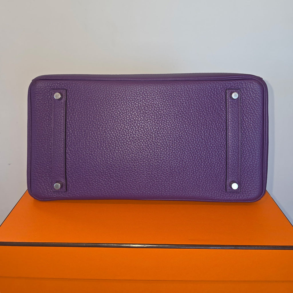 Hermes Birkin 35 Ultra Violet Clemence Leather 2012 (P)
