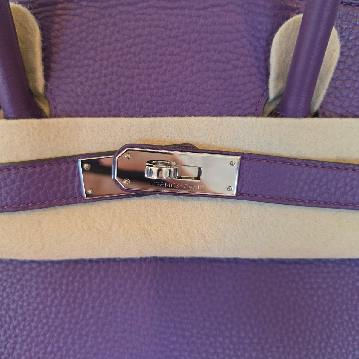 Hermes Birkin 35 Ultra Violet Clemence Leather 2012 (P)