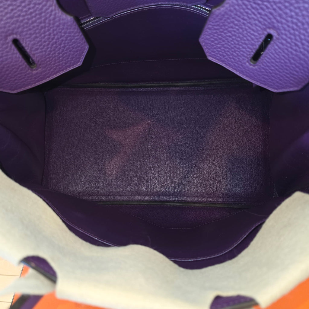 Hermes Birkin 35 Ultra Violet Clemence Leather 2012 (P)