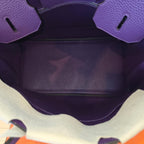Hermes Birkin 35 Ultra Violet Clemence Leather 2012 (P)