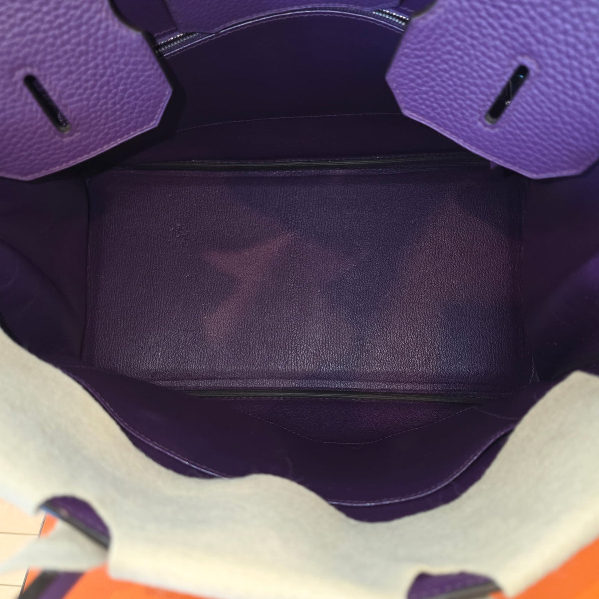 Hermes Birkin 35 Ultra Violet Clemence Leather 2012 (P)