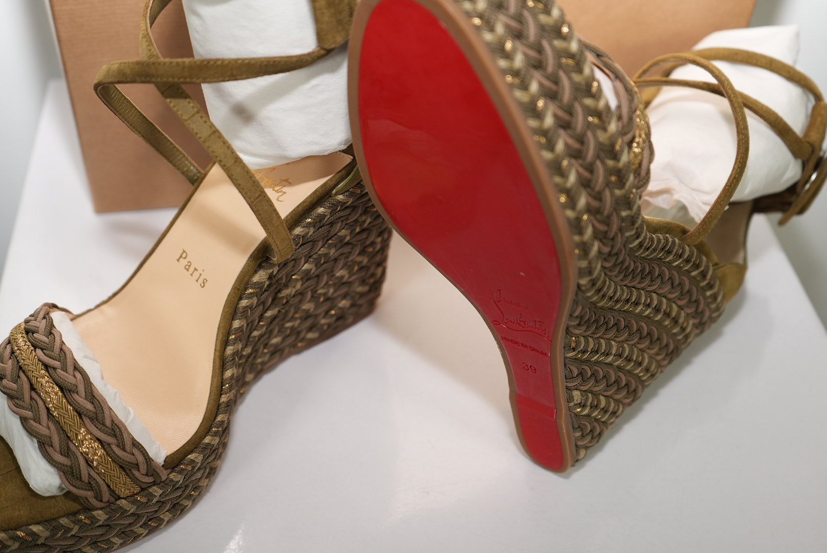 Christian Louboutin Bodrum Wedges With Box Size 39