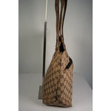HOU #125. GUCCI GG Canvas Hand Bag Beige