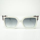 Fendi Cat Eye Studded Sunglasses White