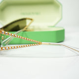 Swarovski Crystal Embellished Rimless Sunglasses