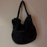 Ferragamo Black Leather Handbag W/ Bow