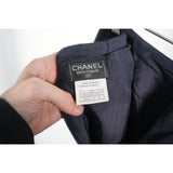 Chanel Boutique Black Pencil Knee-Length Skirt with Zipper Detail Size 38