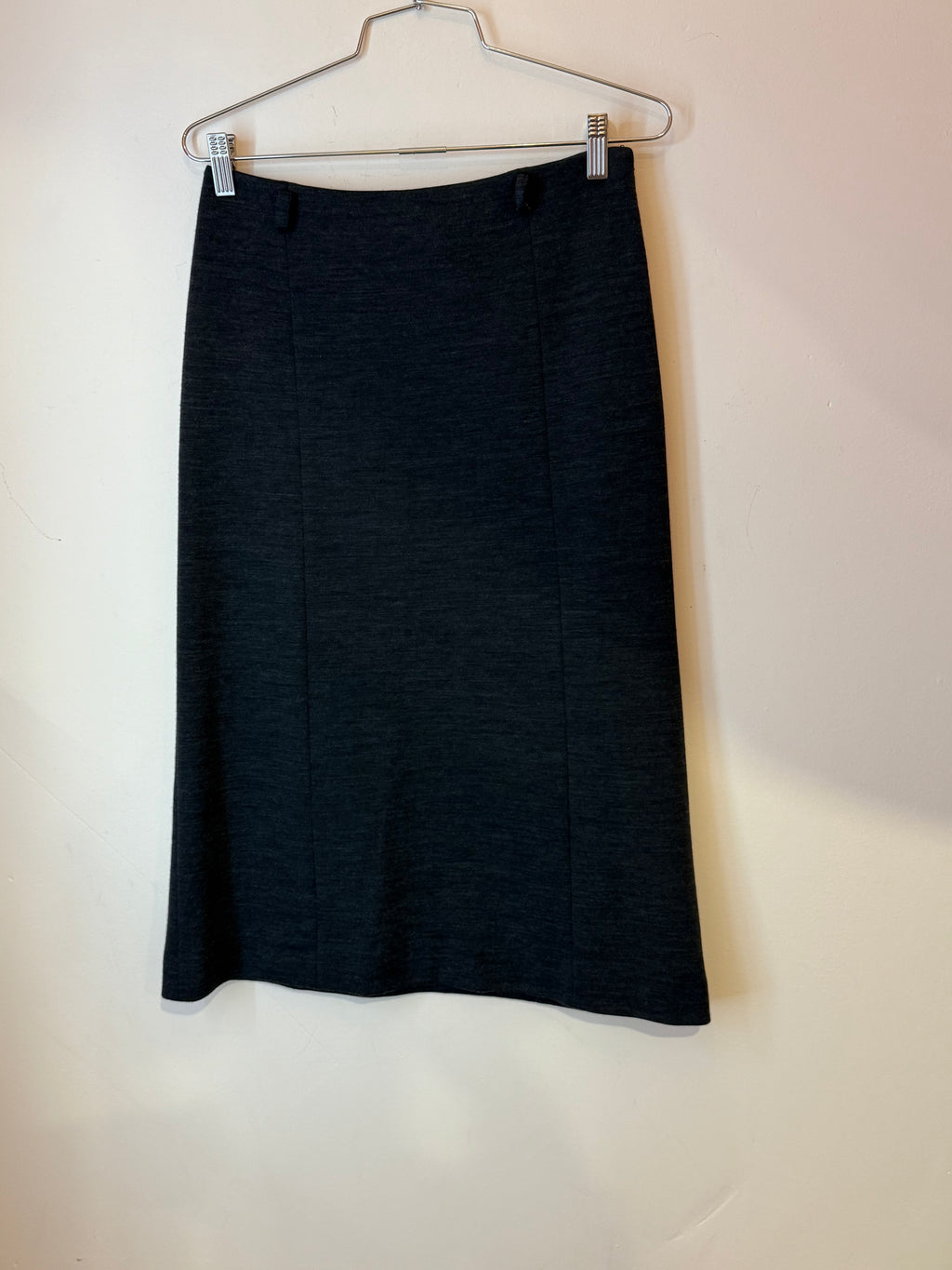 Miu Miu Mid Length Pencil Skirt Charcoal Gray