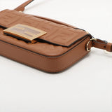 Fendi baguette Leather 2 Way Handbag Brown 7AS142