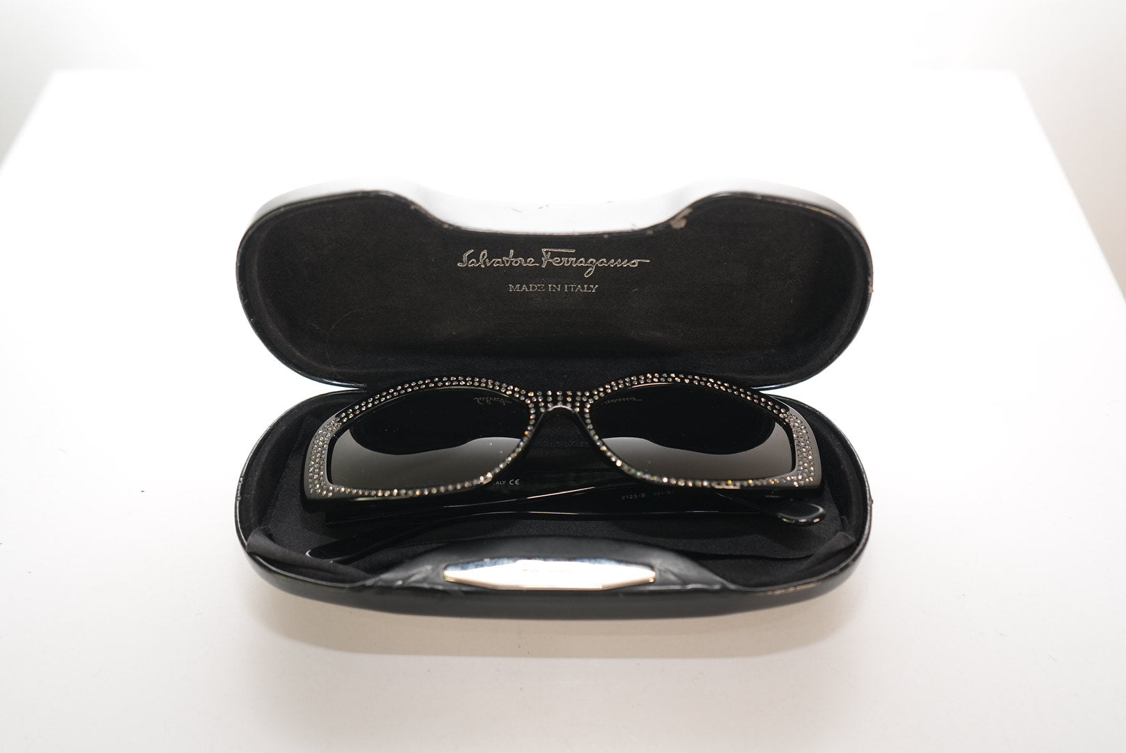 Ferragamo Sunglasses Studded Black with Case