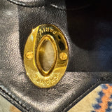 Vintage Chanel Jumbo Coco Matelasse Lambskin Chain Shoulder Bag Black