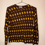 Dries Van Noten Brown / Yellow print top