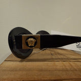 Versace Black Oval Sunglasses W/ Logo