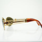 Vintage Fendi Retro Gold and Tortoiseshell Sunglasses