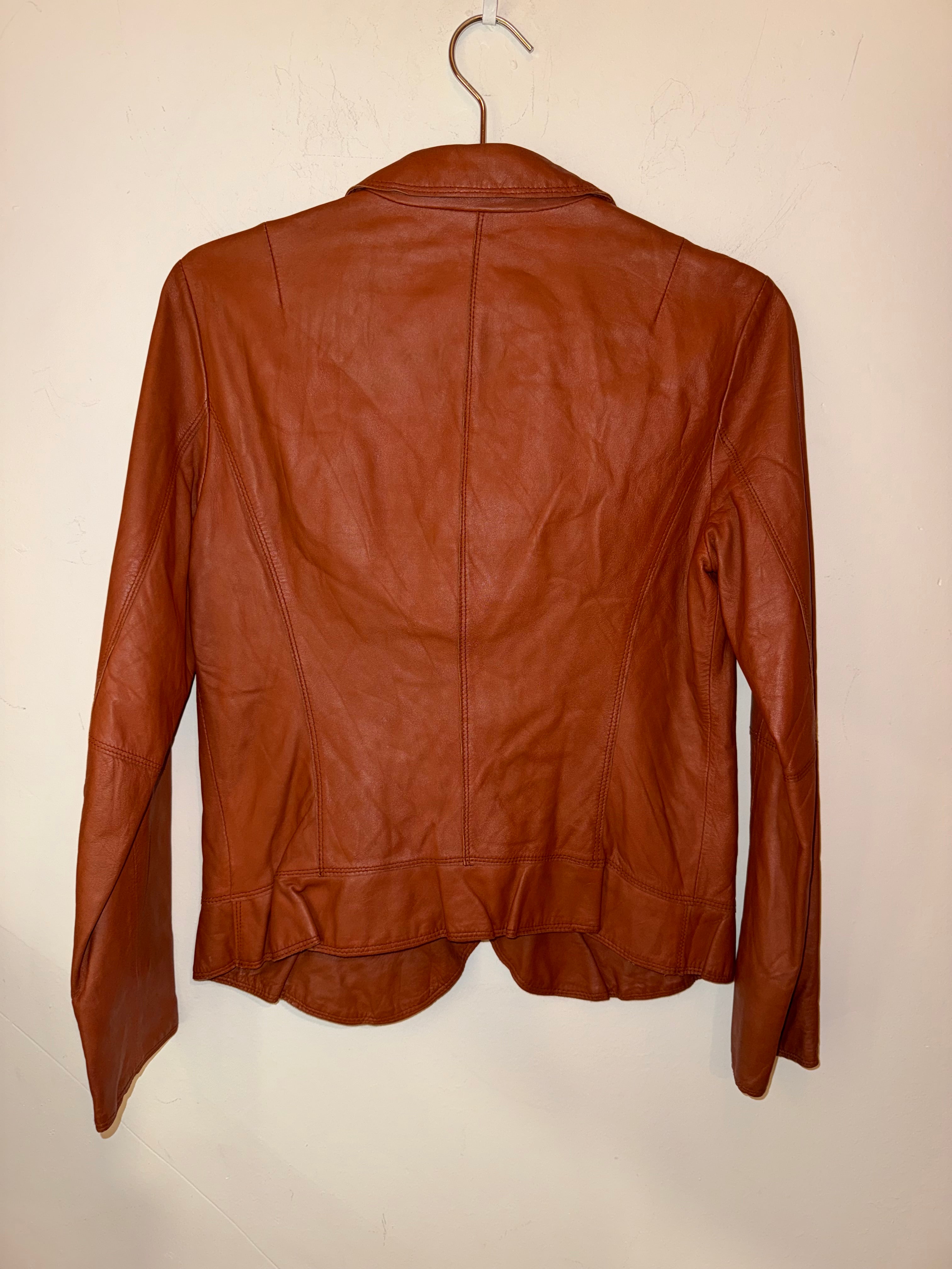 JPG Orange Leather Jacket