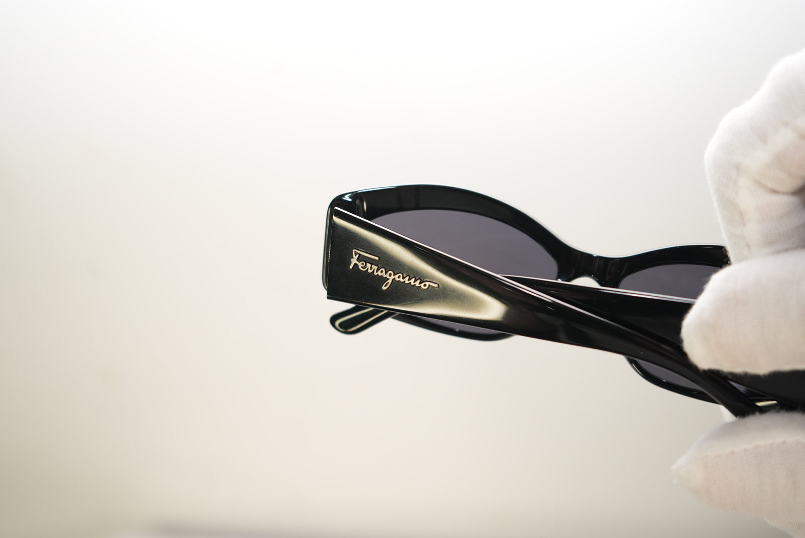 Ferragamo Sunglasses Studded Black with Case