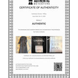 Chanel Long Tweed Button Front Coat Gray Size 34 Women's