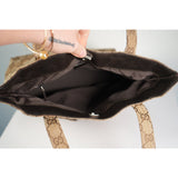 HOU #125. GUCCI GG Canvas Hand Bag Beige