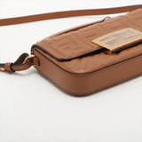 Fendi baguette Leather 2 Way Handbag Brown 7AS142