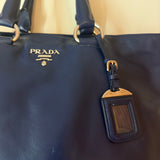 Prada Dark Blue Large Handbag