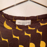 Dries Van Noten Brown / Yellow print top