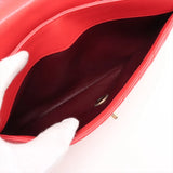 Chanel Bias stitching Leather Single Flap Double Chain Bag Red Gold Metal Fittings 22107224 22XXXXXX