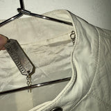 Galliano Embroidered White Leather Jacket