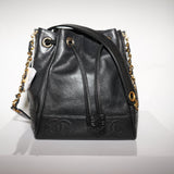 Chanel Caviar Bucket Bag with Crossbody Strap