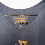 Vivienne Westwood, black T-shirt with gold stud detailing