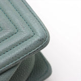 Chanel Boy Chanel Large Caviar Skin Chain Shoulder Bag Blue Silver Metal Fittings 17577826