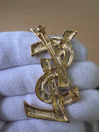 Japan Exclusive: Yves Saint Laurent Gold Brooch   Accessory