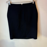 Chanel Boutique Black Pencil Knee-Length Skirt with Zipper detail Size 38