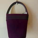 Ferragamo Dark Pink/Mauve Bucket Bag W/ Bow