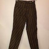 Fendi monogram brown jeans