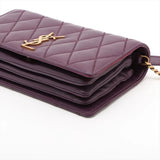 Saint Laurent Paris Sunset Leather Chain Shoulder Bag Red 442906