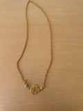 Japan Exclusive - Vintage Chanel Gold Coin Motif Long Necklace with Twisted Rope Chain CC Logo Medallion