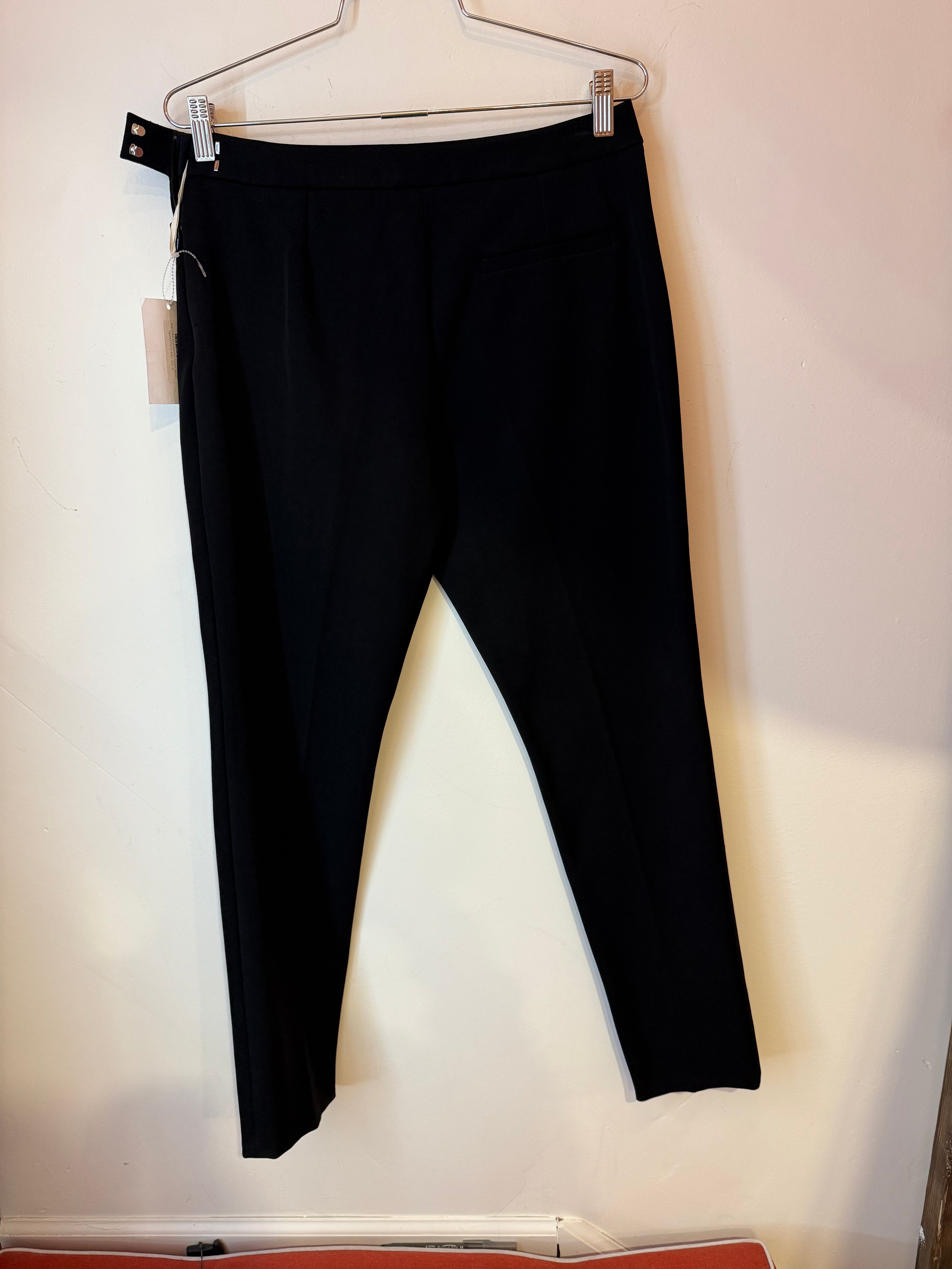 Hermès Cotton Blend Tapered Pants Black Size 40