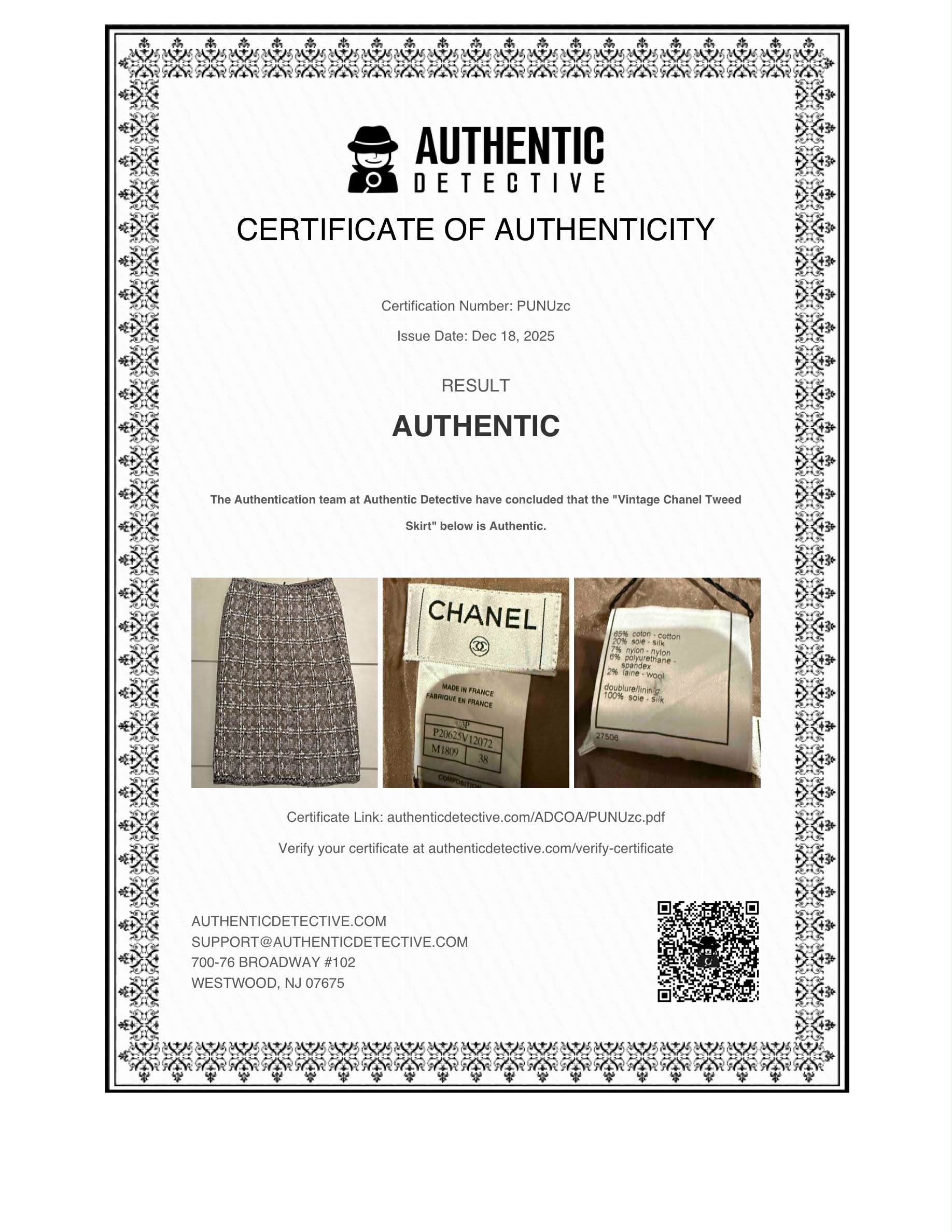 Vintage Chanel Fantasy Tweed A-Line Skirt Beige Cream Size 38