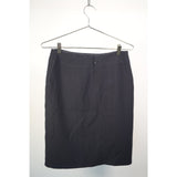Chanel Boutique Black Pencil Knee-Length Skirt with Zipper Detail Size 38