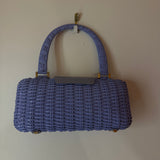 Ferragamo Lavender Wicker Handbag