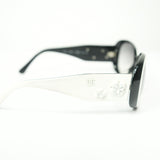 Vintage Chanel 5113 Camellia Flower Sunglasses Black/White
